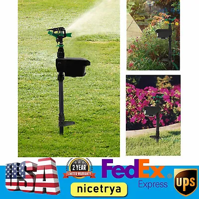 Animal Repellent Sprinkler Solar Scarecrow Motion Activated Water Sprinkler New • $41