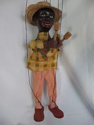 Vintage Marionette String Puppet - Made In Mexico Street Musician  14.5 In Tall • $12