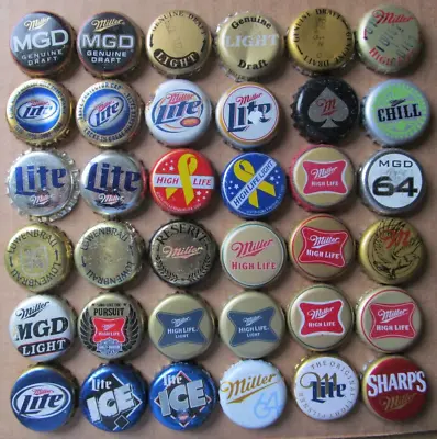 36 Miller Brewing Company Most Obsolete Hard To Find Set Beer Bottle Caps • $9.99