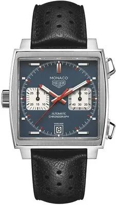 TAG Heuer New Monaco Steve McQueen Silver Blue Dial Dress Mens Watch Buy On Sale • $8555