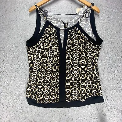 Miss Tina Knowles Womens Sleeveless Leopard Print Tank Top 2XL • $11.82