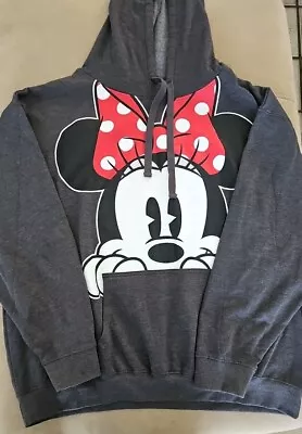 Disney MINNIE MOUSE Womens GRAY Hoodie Sweatshirt SIZE 2XL XXLARGE  • $24.99