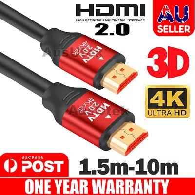 $11.95 • Buy Premium HDMI Cable V2.0 Ultra HD 4K 2160p 1080p 3D High Speed Ethernet HEC ARC
