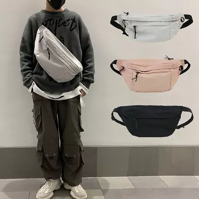 Men Women Large Capacity Waist Bag Chest Fanny Pack Travel Canvas Banana Bag • $18