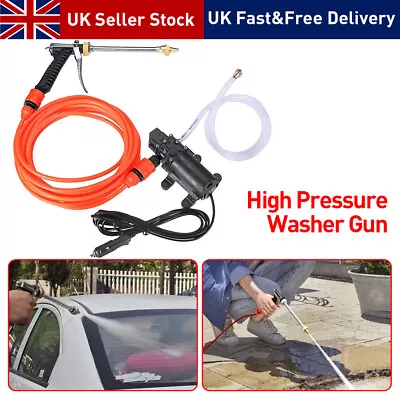 12V 70W Portable High Pressure Car Washer Water Pump Jet Wash Cleaner Hose Kits • £16.99