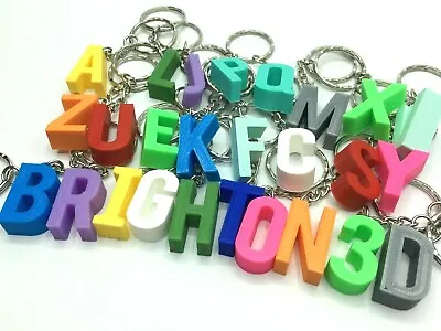 Initial Letter Chunky Keyrings Letter Keyring Letter Bag Tag Initial Bag Tags • £1.43