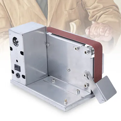 Mini Industrial Bench Sander Belt Machine Electric Belt Sander Polishing Grinder • $38.95