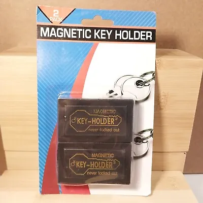 2 Magnetic Key Holder Magnet HIDE A KEY Box Emergency Spare Car Hider Set • $4