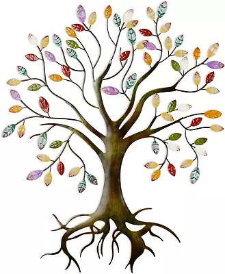 Tree Of Life - Metal Tree Wall Sculpture Gold Tree Home Decor • $20.99