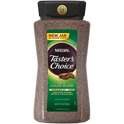 NESCAFE Taster'S Choice Decaf House Blend Instant Coffee (14 Oz.) Exp 5/24 • $14.99