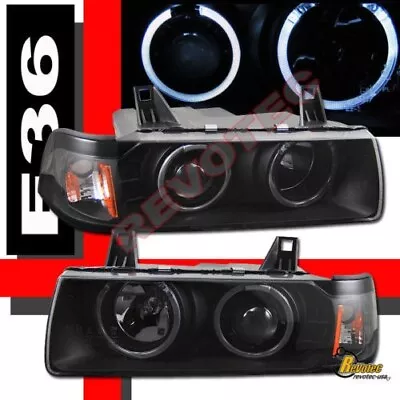 Black Halo Projector Headlights For 92-98 BMW E36 318i 325i 328i 4DR Sedan • $143