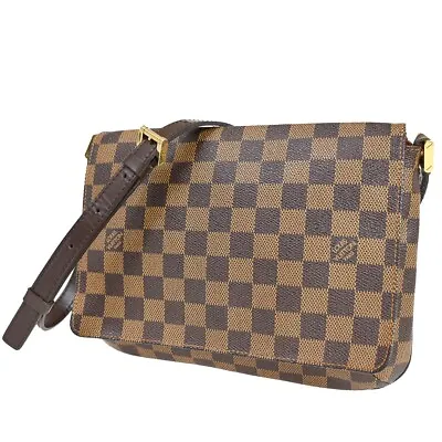 LOUIS VUITTON Musette Tango Long Shoulder Bag Damier Ebene Brown N51301 22RJ300 • $768