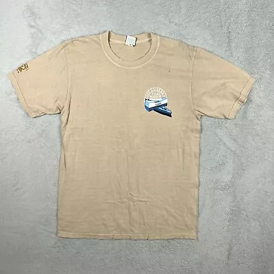 Vintage Crazy Shirts Hawaii Mens T-Shirt Size M Medium Short Sleeve Tan USS Ariz • $21.84