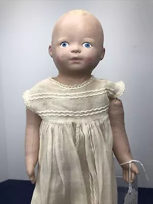 13” Antique Vintage Martha Chase Baby With Painted Blonde Hair & Blue Eyes #SF • $95