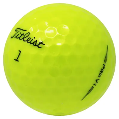 48 Titleist Pro V1 2019 Yellow Mint Used Golf Balls AAAAA *In A Free Bucket!* • $115.57