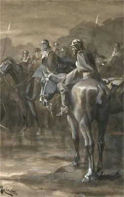 Mary Crabtree - Signed Edwardian Watercolour On Horseback • £62