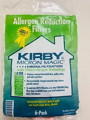 $10.99 • Buy 6 Universal HEPA Cloth Bags For Kirby Vacuum F Style Avalir Sentria