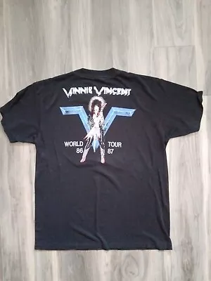 Vintage 1986 Vinnie Vincent Shirt M Invasion World Tour ‘86-‘87 • $100