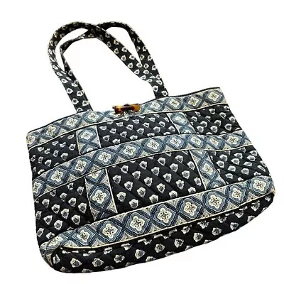 Vera Bradley Womens Blue Moroccan Pattern Quilted Small Bag 9x12 • $20.40