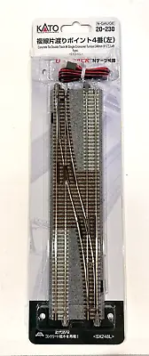 Kato N Scale Concrete Tie Double Track #4 Single Crossover (248mm) 9 3/4 -left • $59.95