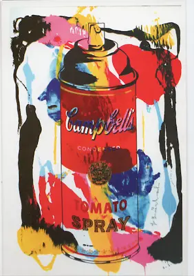 MR BRAINWASH TOMATO SOUP CAN Warhol PROMOTIONAL POST CARD PRINT SHOW CARD  • $32.95