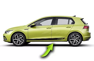 Strobe Vinyl Side Door Rocker Racing Stripes Decal FITS 2022 & Up VW GTI MK8 • $54.99