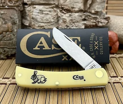 $51.95 • Buy Case XX USA Smooth Yellow RABBIT Stainless Sod Buster Jr. Pocket Knife