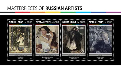 Sierra Leone Art Stamps 2017 MNH Russian Artists Mikhail Vrubel Bilibin 4v M/S • $12.43