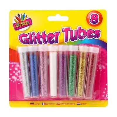 Glitter Tubes Assorted Colours - Art Crafts School Kids Children DIY Scrapbook • £3.19