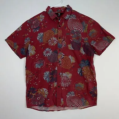 Volcom Men's Short Sleeve Button Up Shirt Modern Fit Collared Size XL • $14.99