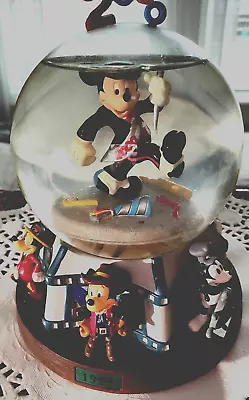 Disney World Store 2000 Mickey Mouse Millennium Musical Snow Water Globe  • $19.99