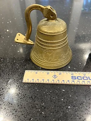 Vintage Solid Brass Wall Mount Dinner Bell-4”  • $29.99