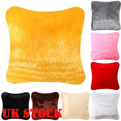 £2.89 • Buy Fluffy Fur Plush Pillow Cover Case Shaggy Cushion Throw Soft Home Sofa Decor Lap