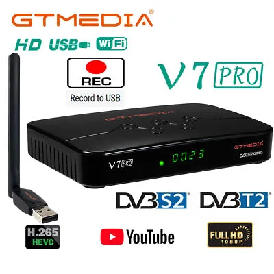 FTA Digital Satellite TV Receiver DVB-S2X C/Ku Band Tuner BOX Youtube WIFI H.265 • $41.99
