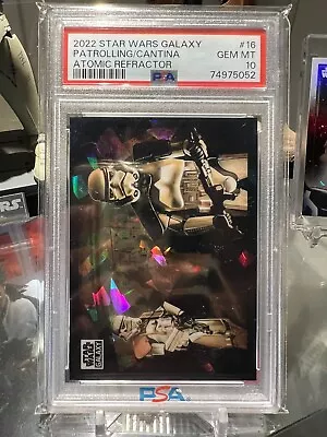 2022 Star Wars Galaxy Chrome Patrolling The Cantina /150 Atomic Refractor PSA 10 • $100