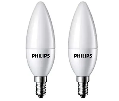 Philips ‎4 Watts E14 LED Energy Efficient ‎400 Lumen Warm White Bulb Pack Of 2 • $35.99