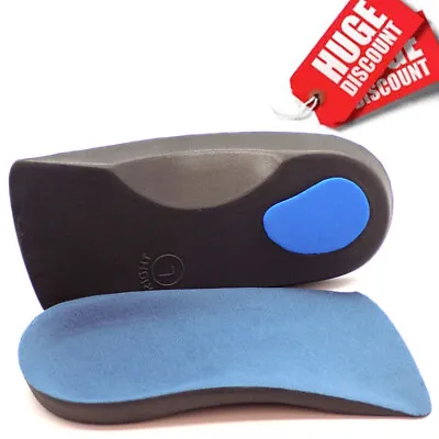 3/4 Orthotic Arch Support Insoles For Plantar Fasciitis Fallen Arches Flat Feet • £4.75
