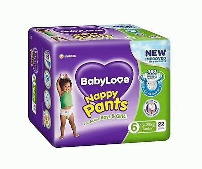 $34.15 • Buy Babylove Nappy Pants Junior 22 (15 To 25kg) X (limit 2 Per Order)