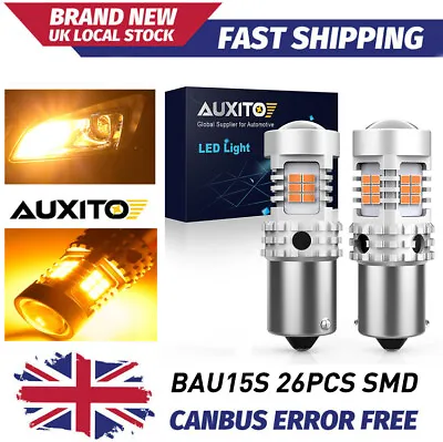 Auxito 581 Bau15s Py21w Ry10w Led Turn Signal Indicator Light Bulb Canbus Amber • £21.38