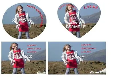 Personalised Photo/Design Cake Topper - Multiple Sizes Up To 11 Inches. • £4.50