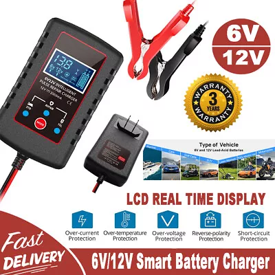 6/12V Smart Automatic Battery Charger Maintainer Motorcycle Car Trickle Float • $13.89