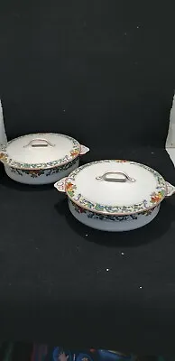 £5 • Buy 2 X Vintage Johnson Bros Brothers Pareek St Cloud Round Lidded Vegetable Dishes