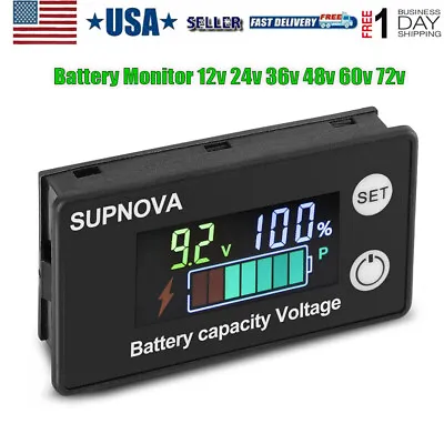 Battery Capacity Indicator Voltmeter Lithium Voltage Meter Tester Monitor Gauge  • $12.34