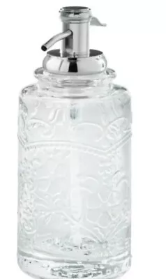 Pioneer Woman ~ Embossed Vintage Style Glass ~ AMELIA ~ CLEAR ~ Soap Dispenser • $28