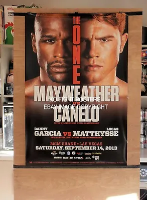 FLOYD MAYWEATHER JR Vs. CANELO ALVAREZ : Original Onsite Boxing Fight Poster 30D • $155.57