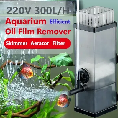 $16 • Buy Surface Protein Skimmer For Aquarium Plant Fish Tank Aquarium Filter Pump 300L/H