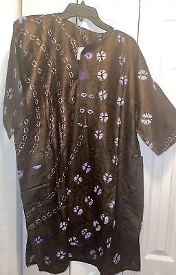 Mens African Traditional Clothing 2 Piece Ethnic Dashiki Kaftan Nigerian XL • $52