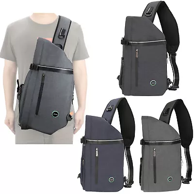 Large Unique Sling Bag Backpack Crossbody Bag Laptop Backpack Bag Men Women Gray • $22.40