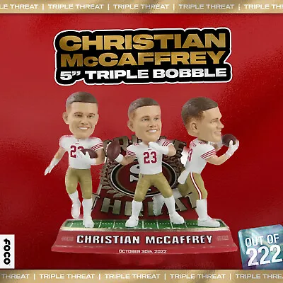 $235 • Buy Christian McCaffrey San Francisco 49ers Triple Threat Bobblehead Ltd Ed #/222