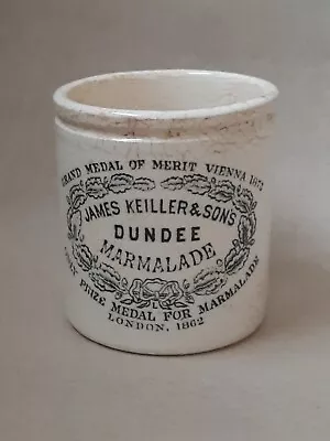 James Keiller MARMALADE Crock JAR POT Ironstone Advertising English Typography • $65